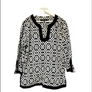 Jones Weqr 3/4 Sleeve Lightweight Cotton Tunic Medium Petite